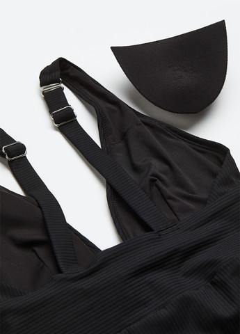 Чорний літній купальник суцільний H&M