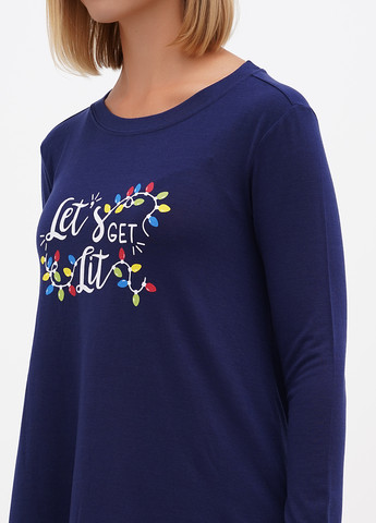 Темно-синя всесезон піжама (лонгслів, штани) лонгслів + брюки Sleepyheads