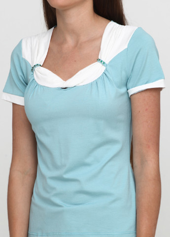 Голубая летняя футболка Mariya