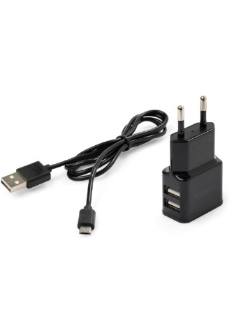 Зарядное устройство (VCPWCH2USB2ACMBK) Vinga 2 port usb wall charger 2.1a + microusb cable (253507265)