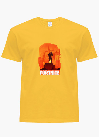 Жовта демісезонна футболка дитяча фортнайт (fortnite) (9224-1194) MobiPrint