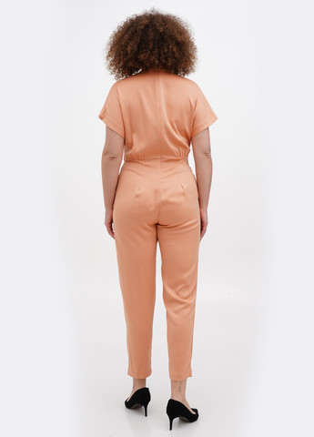 Комбинезон Closet комбинезон-брюки однотонный персиковый кэжуал полиэстер