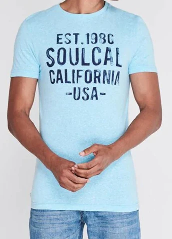 Блакитна футболка Soulcal & Co