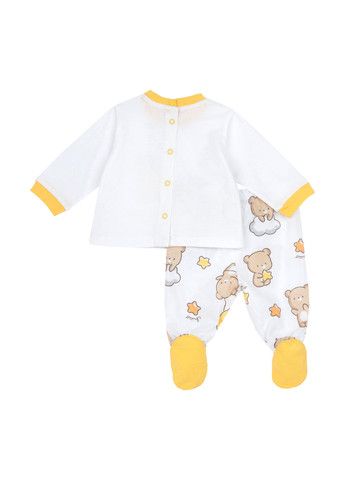 Белый демисезонный комплект (лонгслив, ползунки) Chicco