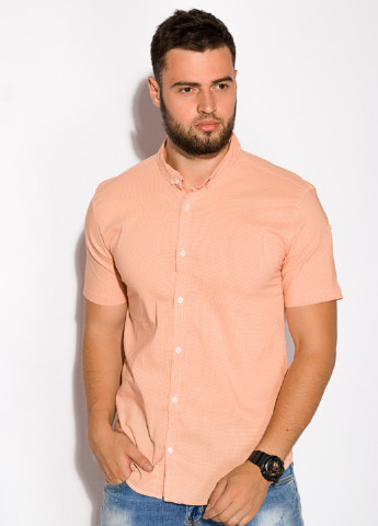 Светло-оранжевая кэжуал рубашка с геометрическим узором Time of Style