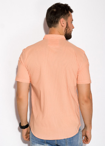 Светло-оранжевая кэжуал рубашка с геометрическим узором Time of Style