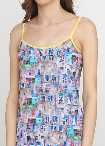 Бузкова домашній сукня Deep Sleep з абстрактним візерунком
