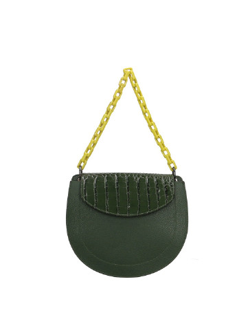 Сумка Italian Bags однотонная зелёная кэжуал