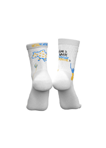 Білі шкарпетки з принтом 'Незалежна' Gepur (254668017)