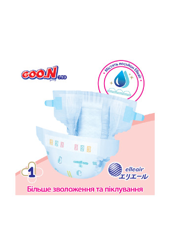 Подгузники Plus для детей 4-8 кг, размер S (50 шт.) Goo.N (253483872)