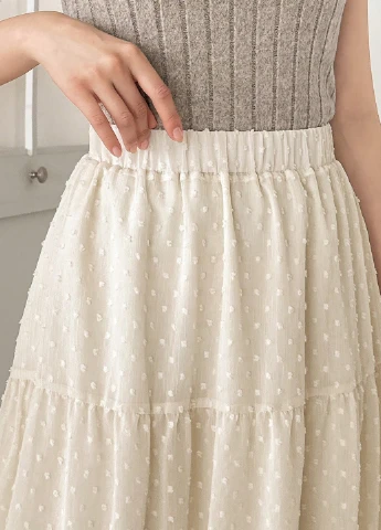 Кремовая кэжуал однотонная юбка SHEIN