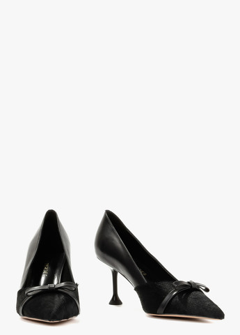 Le'BERDES Туфлі туфлі-човники чорний з натуральна шкіра, натуральне хутро, україна — демісезон (322088028)