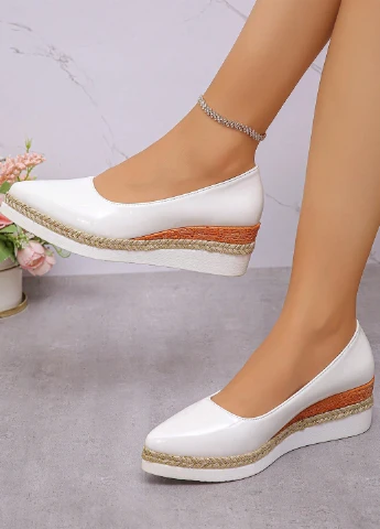 SHEIN Туфлі туфлі-човники білий з поліуретан, китай — демісезон (325706648)