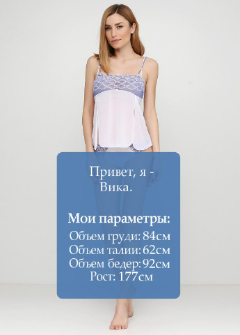 Білий демісезонний комплект (майка, трусики) Aniele