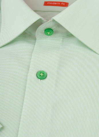 Мятная кэжуал рубашка однотонная Olymp с коротким рукавом