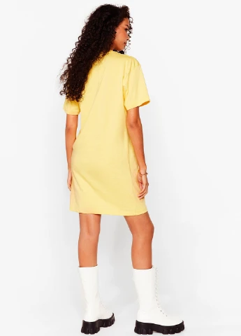 Жовтий кежуал сукня сукня-футболка Nasty Gal однотонна