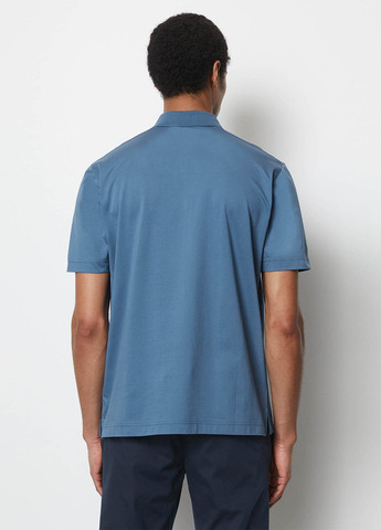 Синяя футболка-поло для мужчин Marc O'Polo однотонная