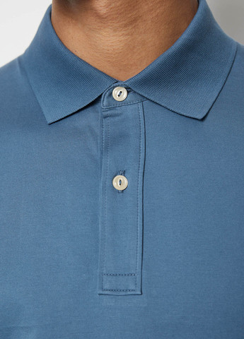 Синяя футболка-поло для мужчин Marc O'Polo однотонная