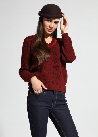 Бордовий демісезонний пуловер пуловер Conte