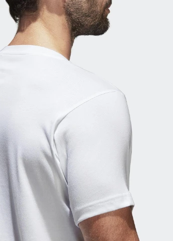 Біла футболка з коротким рукавом adidas