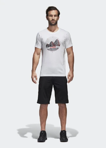 Біла футболка з коротким рукавом adidas