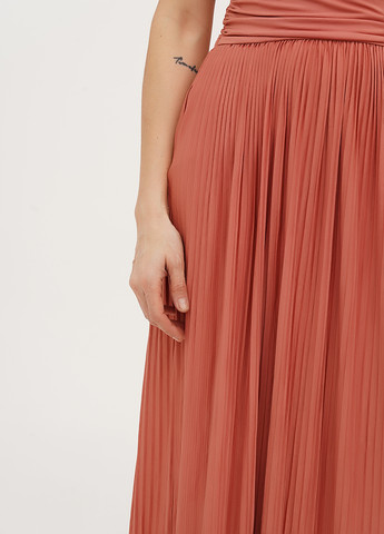 Персикова святковий, коктейльна сукня з відкритою спиною, плісована H&M однотонна