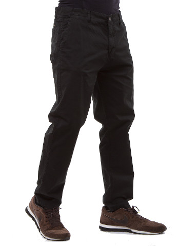 Черные кэжуал демисезонные прямые брюки Sabin