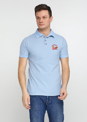 Голубой футболка-поло для мужчин MACYS с рисунком