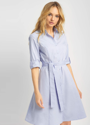 Блакитна кежуал сукня сорочка Orsay однотонна