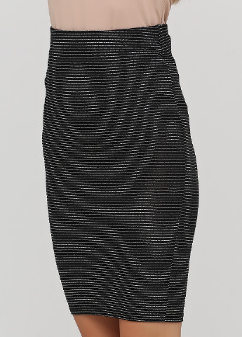 Черная кэжуал в полоску юбка Seven Sisters карандаш