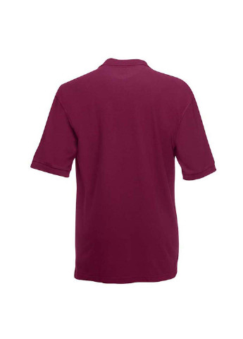 Бордовая футболка-поло для мужчин Fruit of the Loom