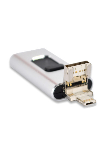Флешка для iPhone MacBook PC flash drive 32 GB 3 в 1 USB 3.0 / Type-C / Lightning (BLK) Beluck fl32 (198353710)