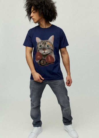 Темно-синяя футболка мужская YAPPI