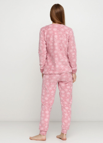 Розовая всесезон пижама кофта + брюки Fawn