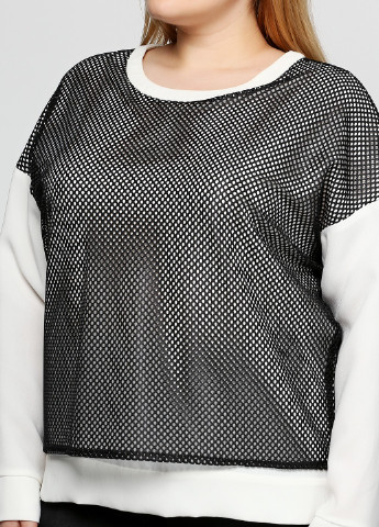 Свитшот DKNY - Свободный крой однотонный черно-белый кэжуал - (156764627)