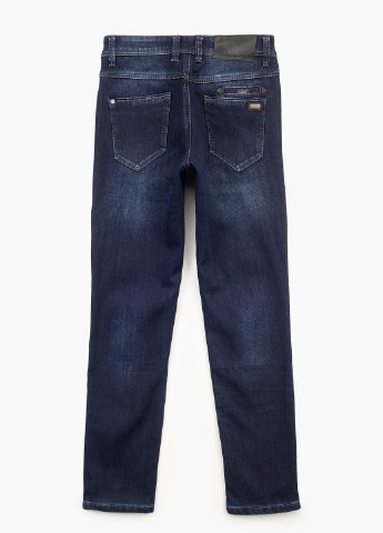 Темно-синие зимние джинсы No Brand