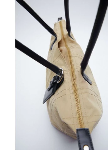 Сумка Tote с декоративной строчкой LP01 Бежевый Zara (224980926)