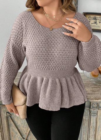 Кавовий демісезонний светр SHEIN