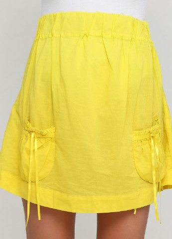 Желтая кэжуал однотонная юбка Miss Sixty