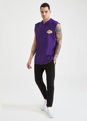 Los Angeles Lakers DeFacto Футболка фиолетовая кэжуал трикотаж, хлопок