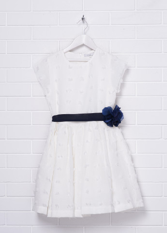 Білий святковий плаття, сукня з пишною спідницею Yclu однотонна