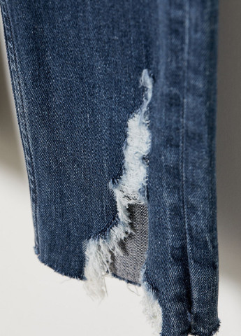 Джинси H&M однотонні темно-сині джинсові бавовна