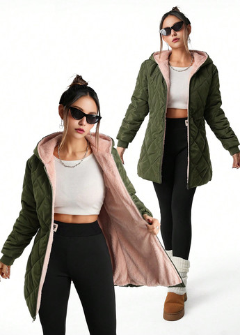 Зелена демісезонна куртка SHEIN