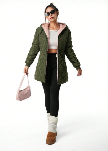 Зелена демісезонна куртка SHEIN