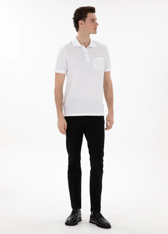 Белая футболка-поло для мужчин Pierre Cardin однотонная
