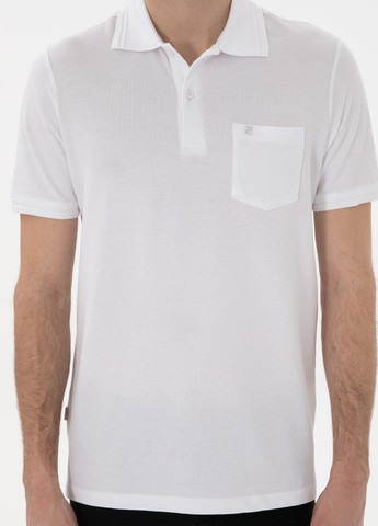 Белая футболка-поло для мужчин Pierre Cardin однотонная