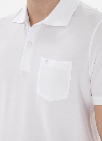 Белая футболка-поло для мужчин Pierre Cardin однотонная