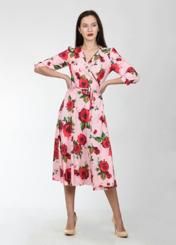 Розовое кэжуал платье Enna Levoni однотонное