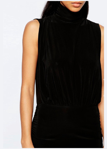 Черное вечернее миди платье футляр Club L однотонное