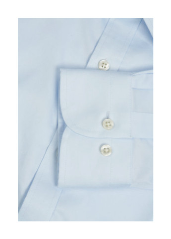 Голубой классическая рубашка однотонная Gant